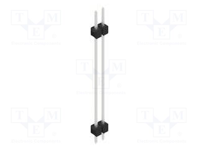 Connector: pin strips; pin header; male; PIN: 2; 2.54mm; THT; 1x2