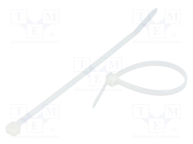Cable tie; L: 200mm; W: 2.5mm; polyamide; 80N; natural; Ømax: 53mm