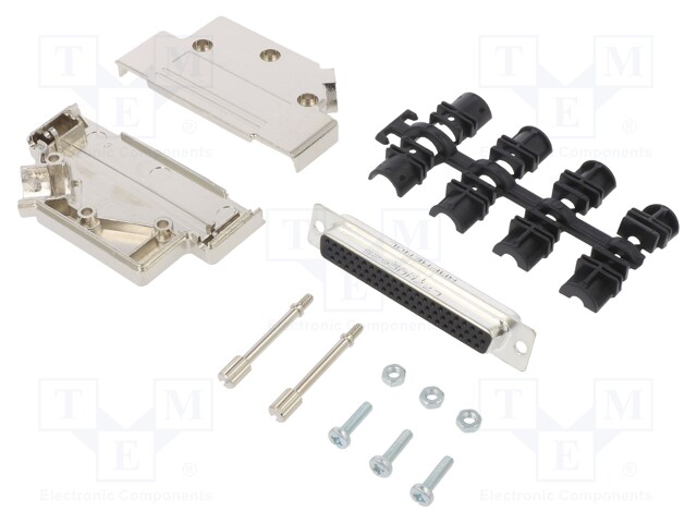 D-Sub HD; PIN: 62; female; shielded,metalized; angled 45°; UNC4-40