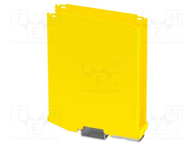 Enclosure base; with terminals; yellow; UL94V-0; ICS25; X: 130.9mm