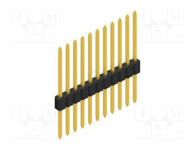 Connector: pin strips; pin header; male; PIN: 11; 1.27mm; THT; 1x11