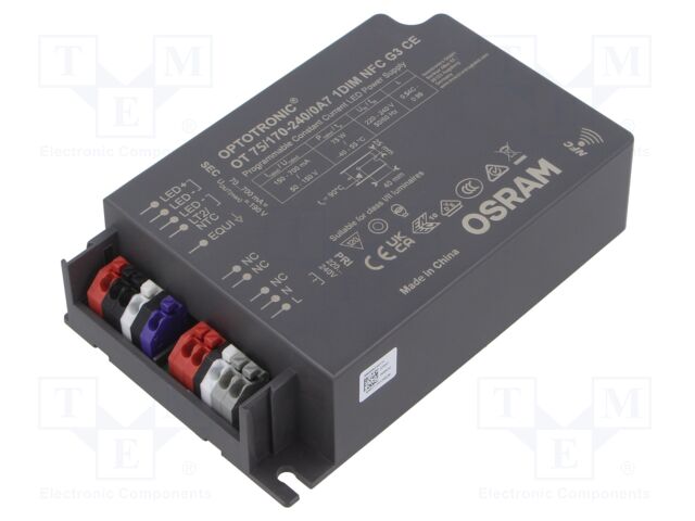 Power supply: switched-mode; LED; 75W; 50÷150VDC; 150÷700A; IP20