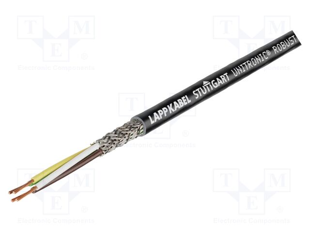 Wire; UNITRONIC® ROBUST C; 7x0.14mm2; black; 350V; halogen free