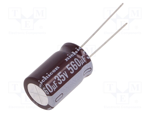 Capacitor: electrolytic; low impedance; THT; 560uF; 35VDC; ±20%