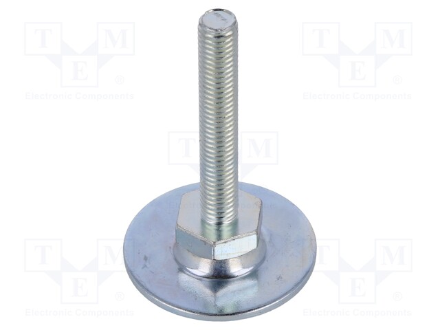 Foot of pin; Base dia: 40mm; M8; steel; Plunger length: 50mm