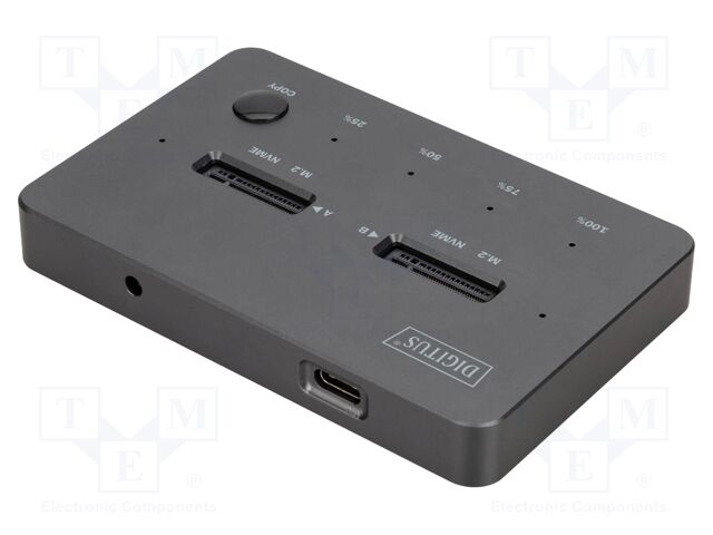Docking station; USB 3.2 Gen 2; black; Support: M.2 NVMe SSD