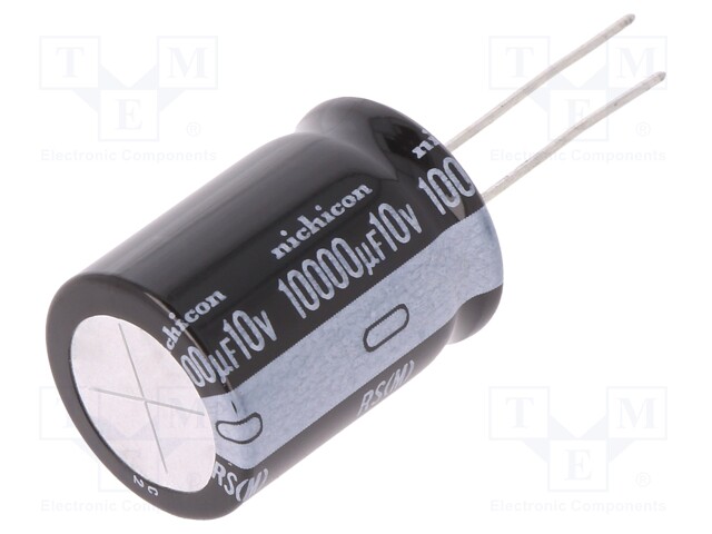 Capacitor: electrolytic; THT; 10000uF; 10VDC; Ø18x25mm; ±20%