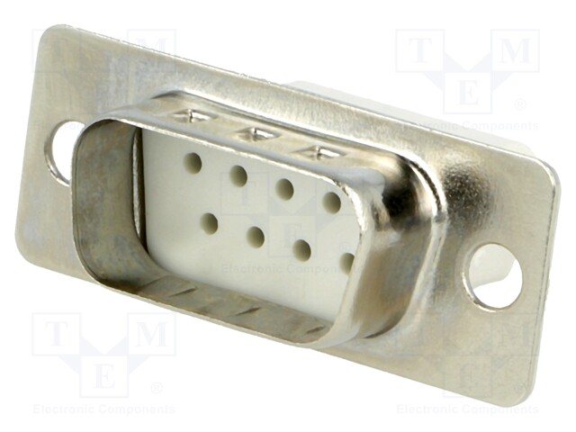 D-Sub; PIN: 9; plug; male; w/o contacts; for cable; 250V; white