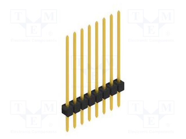 Connector: pin strips; pin header; male; PIN: 8; 2.54mm; THT; 1x8