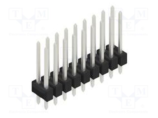 Connector: pin strips; pin header; male; PIN: 18; 2.54mm; THT; 2x9
