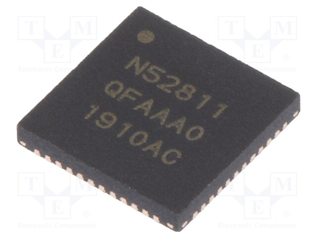 IC: SoC; I2C,PDM,PWM,QDEC,SPI,UART; SMD; QFN48; Ciphering: AES128