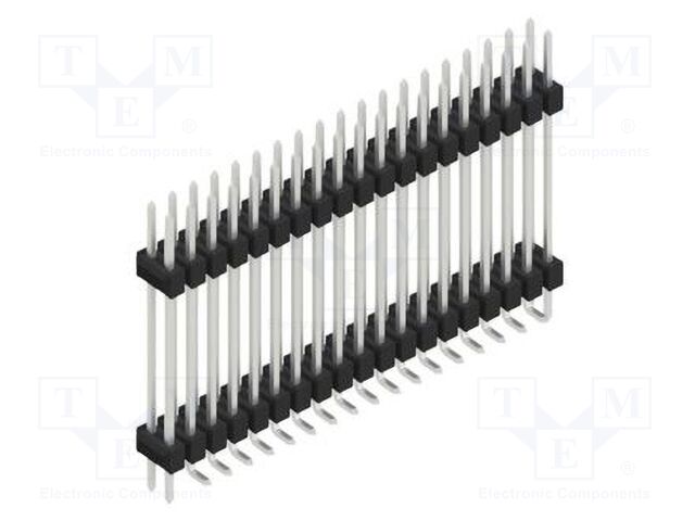 Connector: pin strips; pin header; male; PIN: 38; 2.54mm; SMT; 2x19