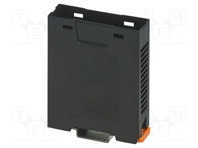 Enclosure base; black; UL94V-0; EH 22,5; for DIN rail mounting