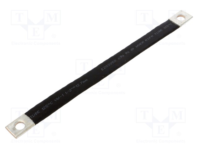 Braids; tape; 16mm2; Ø1: 9mm; Ø2: 9mm; L: 200mm; max.105°C; 20kV/mm