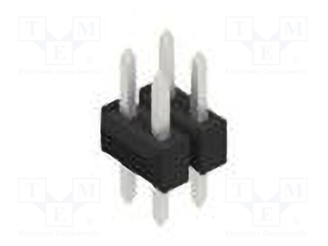 Connector: pin strips; pin header; male; PIN: 4; 2.54mm; THT; 2x2