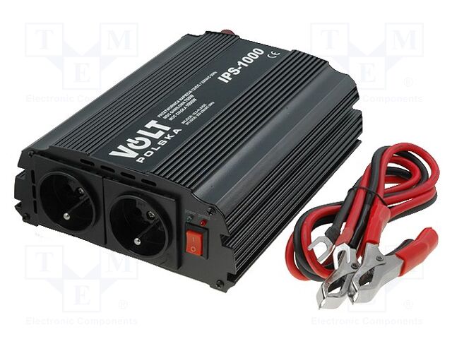 Converter: DC/AC; 750W; Uout: 230VAC; 10.5÷15.5VDC; Ppeak: 1000W
