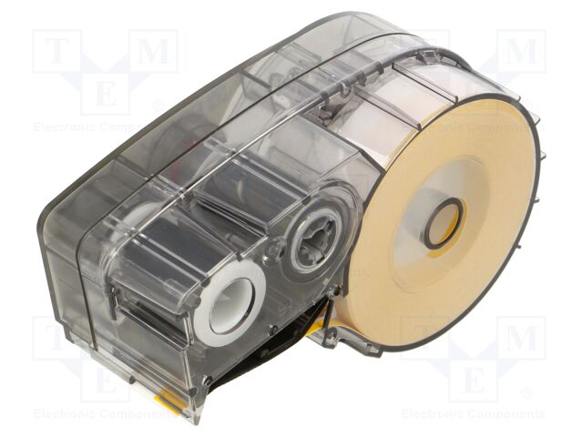 Tape; 6.35mm; 6.4m; yellow; Character colour: black; self-adhesive