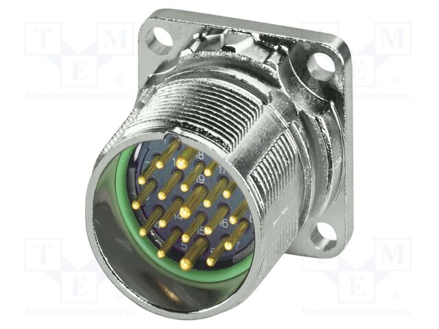 Connector: M23; socket; PIN: 19(16+3); crimped; straight; IP68; 150V