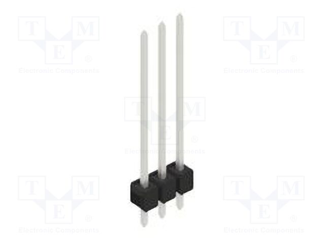 Connector: pin strips; pin header; male; PIN: 3; 2.54mm; THT; 1x3