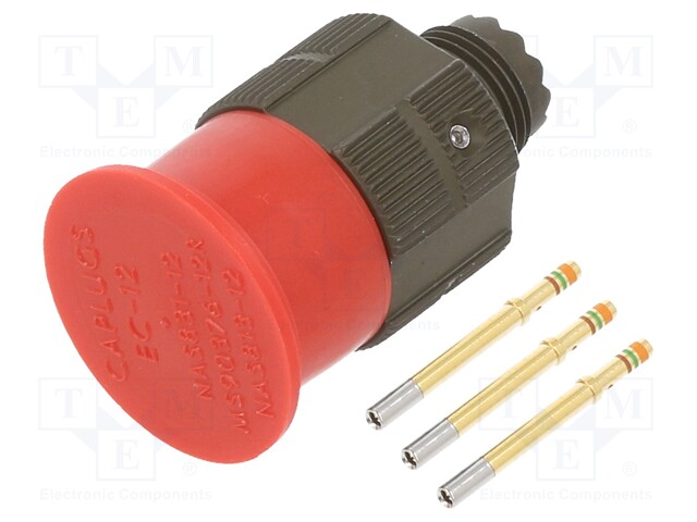 Connector: circular; D38999 series III; plug; female; PIN: 3; 7.5A
