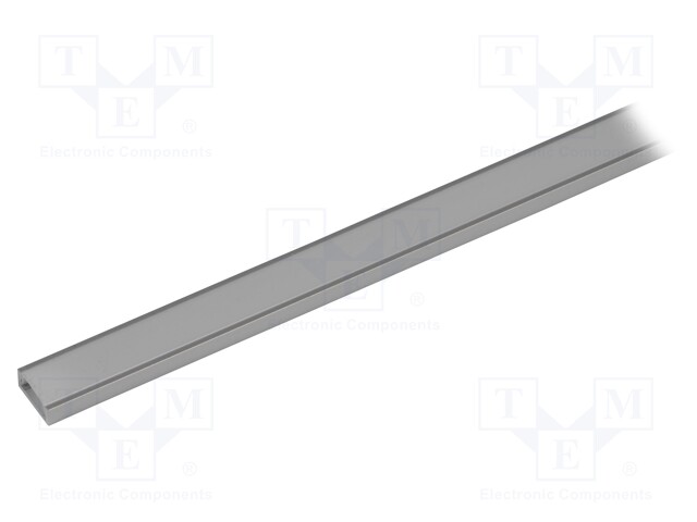 Profiles for LED modules; silver; L: 1m; MICRO-PLUS; aluminium