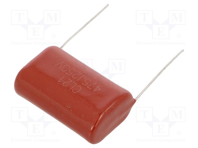Capacitor: polyester; 4.7uF; 250VDC; Pitch: 31mm; ±10%; -40÷85°C