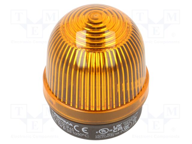 Signaller: lighting; continuous light; orange; 12÷230VDC; IP65