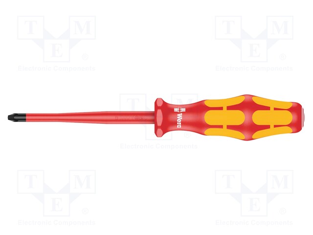 Screwdriver; insulated,slim; Phillips; PH1; Blade length: 80mm