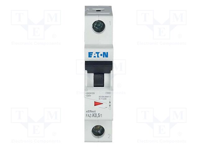 Circuit breaker; 230/400VAC; Inom: 500mA; Poles: 1; DIN; Charact: K