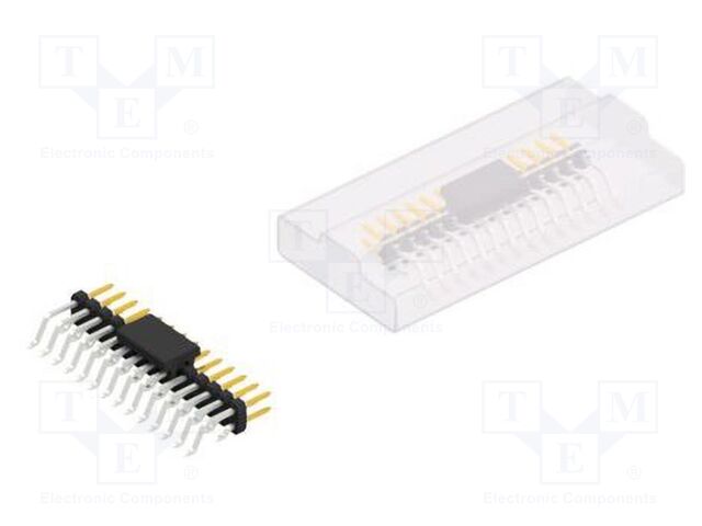 Connector: pin strips; pin header; male; PIN: 28; 2mm; SMT; 2x14