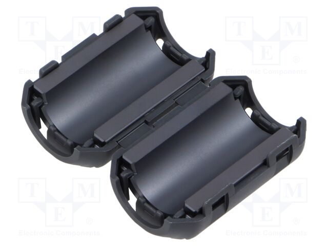 Ferrite: two-piece; on round cable; A: 36mm; B: 29mm; C: 13mm