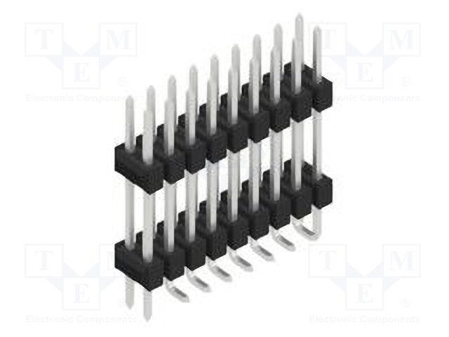 Connector: pin strips; pin header; male; PIN: 18; 2.54mm; SMT; 2x9