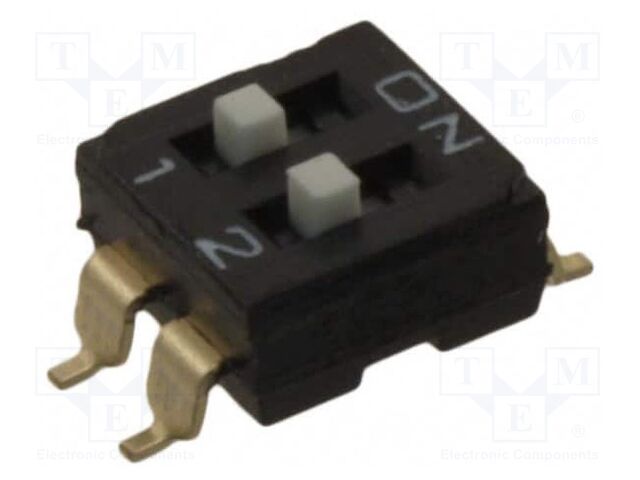 Switch: DIP-SWITCH; OFF-ON; 0.025A/24VDC; Pos: 2; -20÷70°C; 290mN