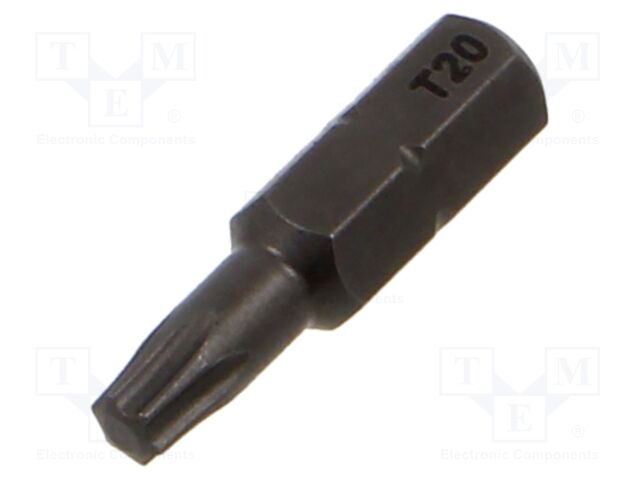 Screwdriver bit; Torx®; TX20; Overall len: 25mm; 100pcs.