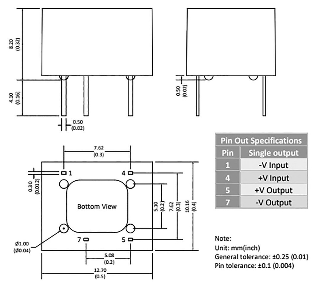 Converter: DC/DC; 1W