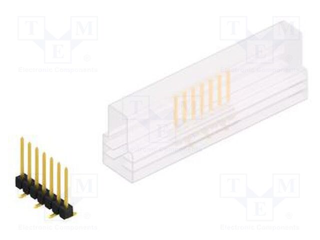 Connector: pin strips; pin header; male; PIN: 7; 2.54mm; SMT; 1x7