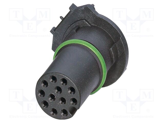 Connector: M12; contact insert; PIN: 12; 30V; straight; THR; A code