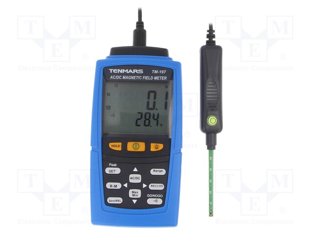 Meter: magnetic field; Display: LCD; 0÷30000Gs,0÷3000mT; 40÷500Hz
