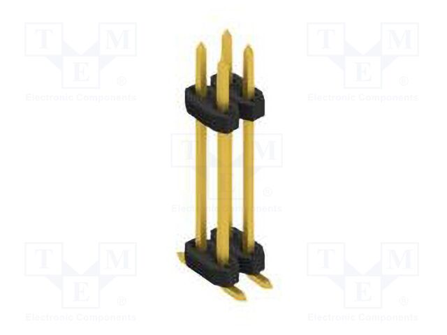 Connector: pin strips; pin header; male; PIN: 4; 2mm; SMT; 2x2; 100V