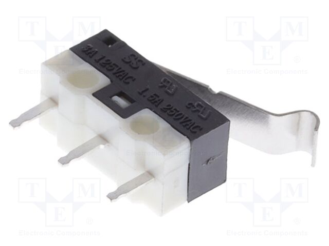 Microswitch SNAP ACTION; SPDT; 1.5A/250VAC; ON-(ON); Pos: 2; 300mN