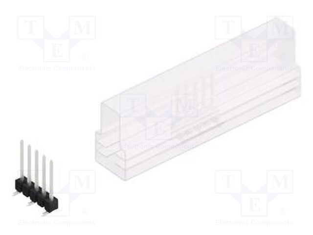 Connector: pin strips; pin header; male; PIN: 5; 2.54mm; SMT; 1x5