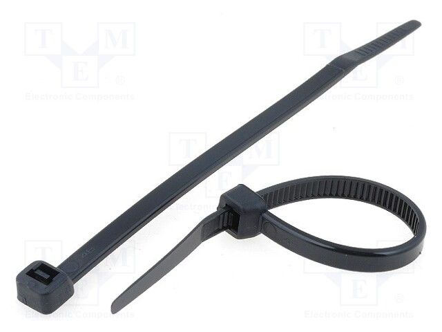 Cable tie; L: 180mm; W: 3.6mm; polyamide; 176.5N; black; Ømax: 46mm