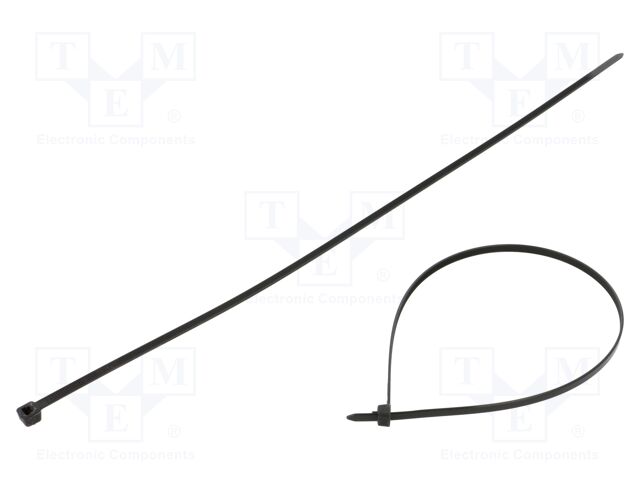 Cable tie; multi use; L: 400mm; W: 4.6mm; polyamide; 216N; black