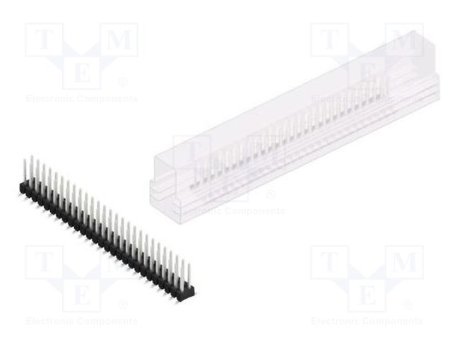 Connector: pin strips; pin header; male; PIN: 54; 2.54mm; SMT; 2x27