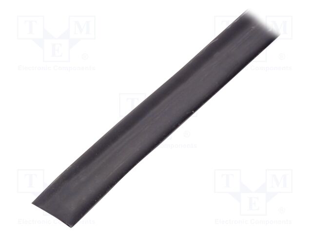Heat shrink sleeve; glued; 4: 1; 16mm; black; polyolefine; reel