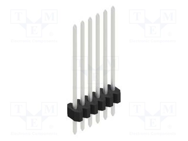 Connector: pin strips; pin header; male; PIN: 6; 1.27mm; THT; 1x6