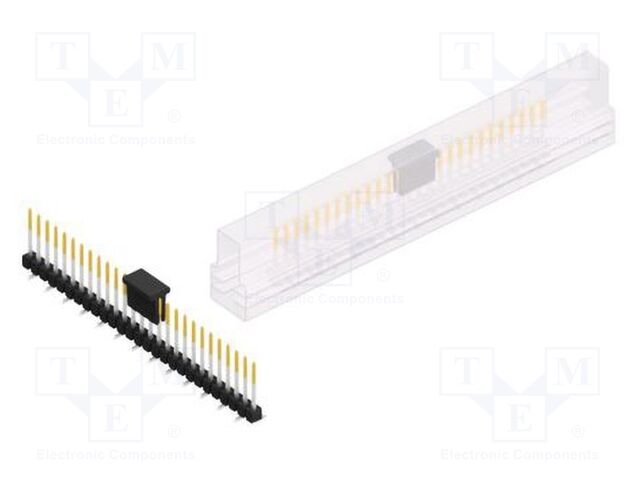 Connector: pin strips; pin header; male; PIN: 27; 2.54mm; SMT; 1x27