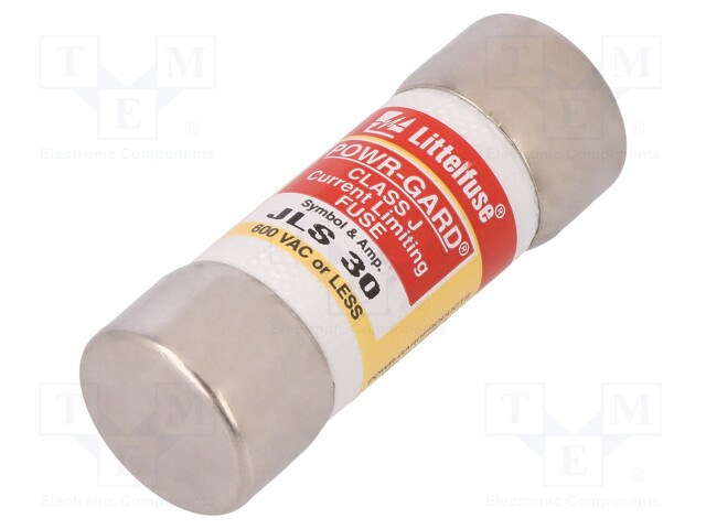 Fuse: fuse; quick blow; 30A; 600VAC; industrial; 20,6x57,2mm; JLS