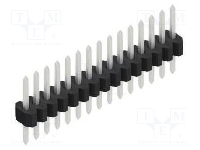 Connector: pin strips; pin header; male; PIN: 15; 1.27mm; THT; 1x15