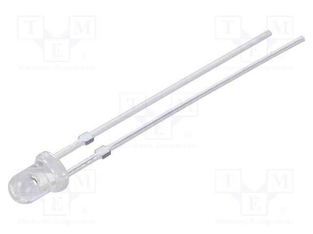 LED; 3mm; red; 4200÷5800mcd; 30°; Front: convex; 2.1÷2.6VDC; 78mW